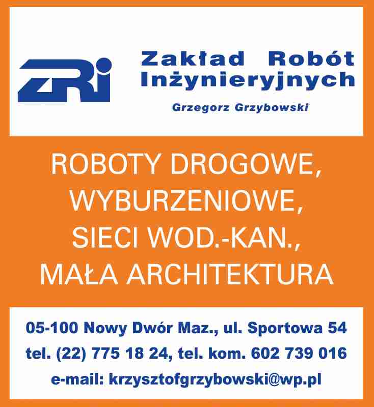 Zakład Robót Inżynieryjnych Grzegorz Grzybowski - roboty ziemne NOWY DWÓR MAZOWIECKI roboty ziemne NOWY DWÓR MAZOWIECKI